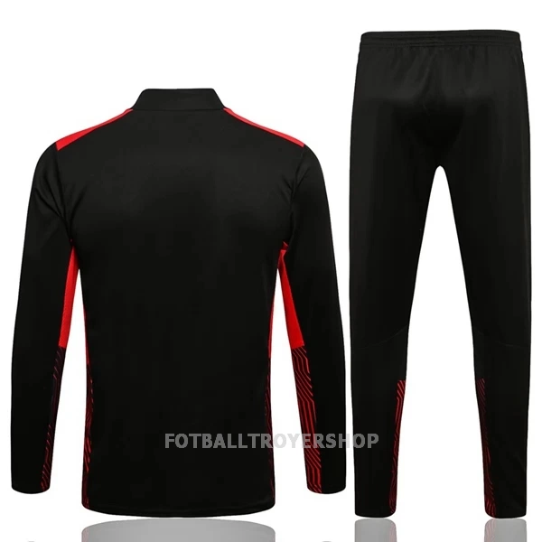 AC Milan Kvart-Zip Trenings Collegegenser Set Herre 22-23 Svart