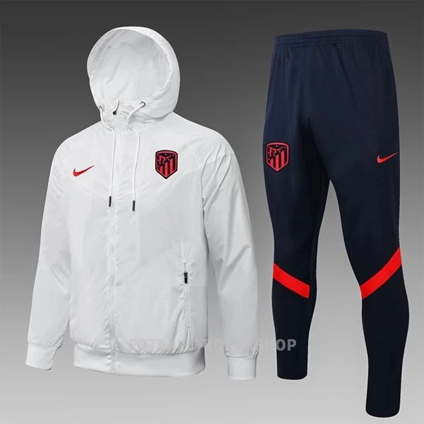 Atlético Madrid Trenings Windrunner Set Herre 22-23 Hvit