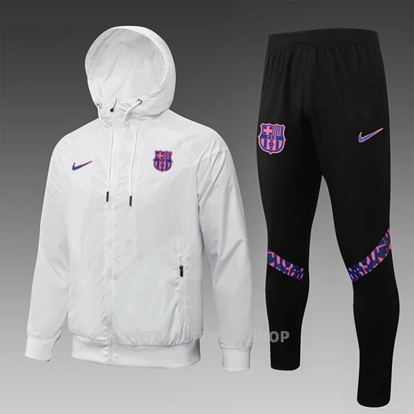 FC Barcelona Trenings Windrunner Set Herre 22-23 Hvit