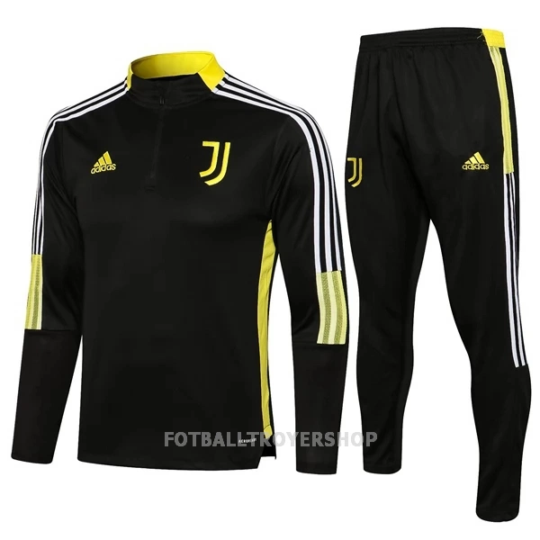 Juventus Kvart-Zip Trenings Collegegenser Set Barn 22-23 Svart