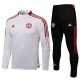 Manchester United Kvart-Zip Trenings Collegegenser Set Barn 22-23 Hvit