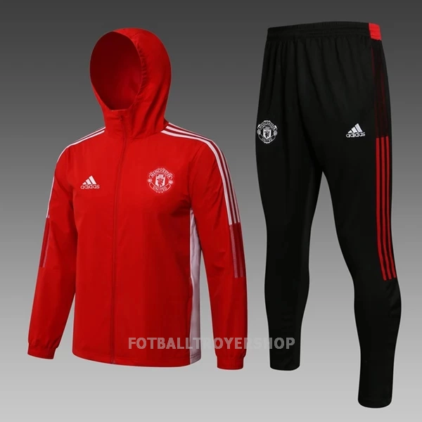 Manchester United Trenings Windrunner Set Herre 22-23 Rød