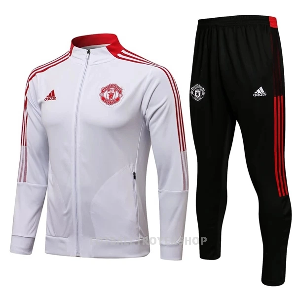 Manchester United Treningsjakkedresser Barn 22-23 Hvit