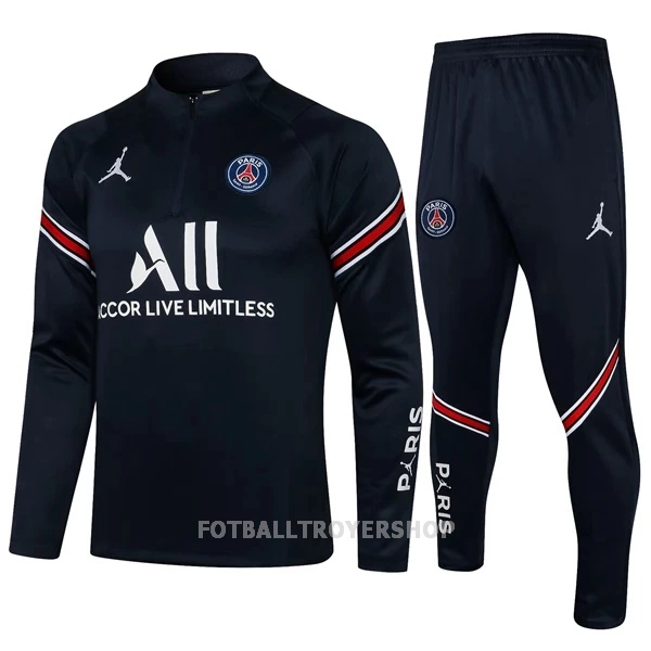 Paris Saint-Germain Kvart-Zip Trenings Collegegenser Set Barn 22-23 Blå