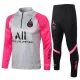 Paris Saint-Germain Kvart-Zip Trenings Collegegenser Set Barn 22-23 Lys Grå Rosa