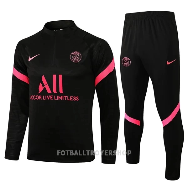 Paris Saint-Germain Kvart-Zip Trenings Collegegenser Set Barn 22-23 Svart