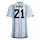 Argentina Dybala 21 Hjemmedrakt Herre VM 2022