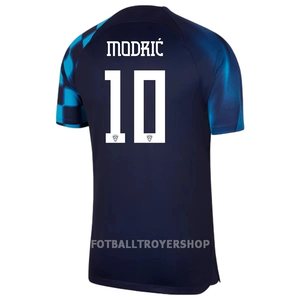 Kroatia Modrić 10 Bortedrakt Herre VM 2022