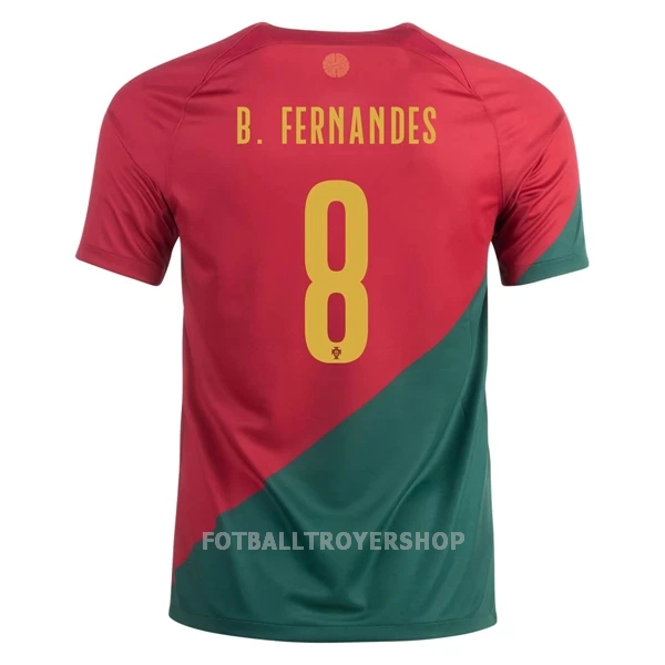 Portugal Bruno Fernandes 8 Hjemmedrakt Herre VM 2022