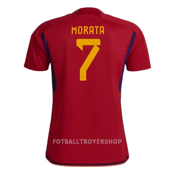 Spania Morata 7 Hjemmedrakt Herre VM 2022