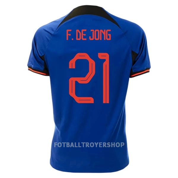 Nederland Frenkie de Jong 21 Bortedrakt Herre VM 2022