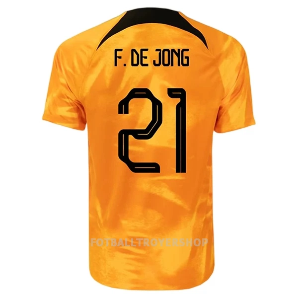 Nederland Frenkie de Jong 21 Hjemmedrakt Herre VM 2022