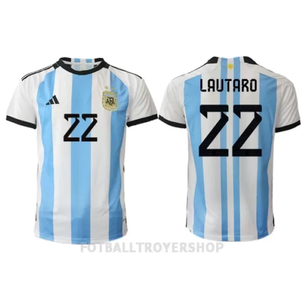 Argentina Lautaro Martinez 22 Hjemmedrakt Herre VM 2022