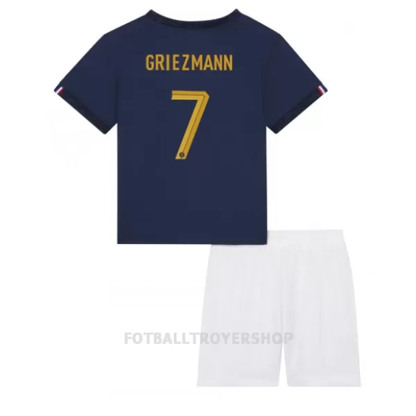 Frankrike Antoine Griezmann 7 Hjemmedrakt Barn VM 2022 - med Bukse