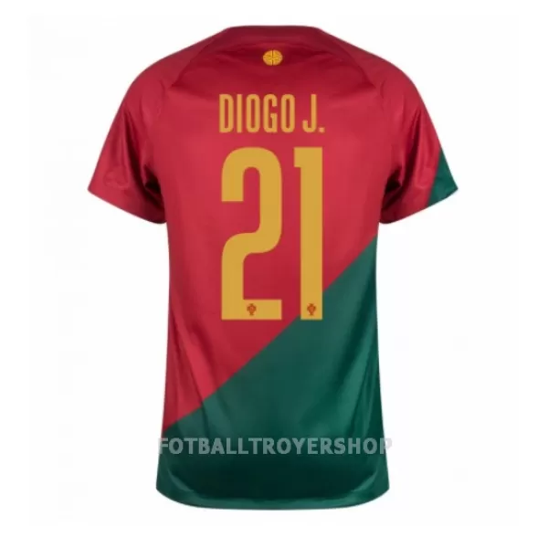 Portugal Diogo Jota 21 Hjemmedrakt Herre VM 2022