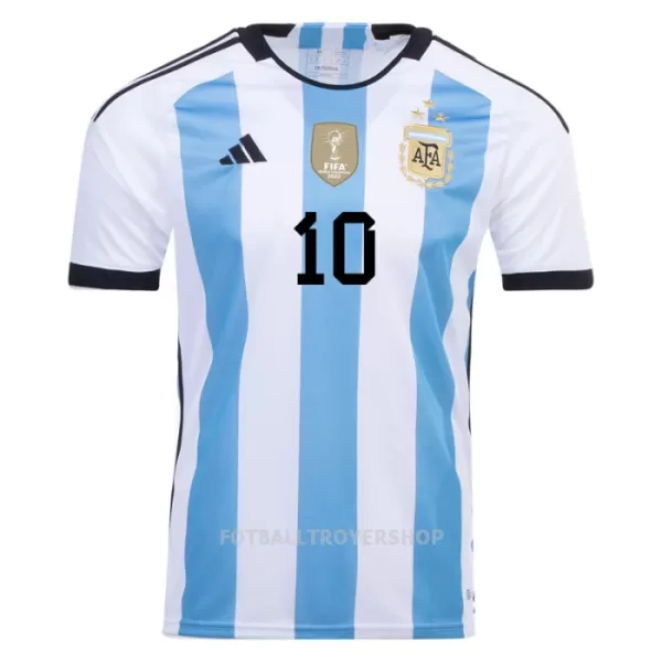 Argentina 3 Star Messi 10 Hjemmedrakt Herre VM 2022