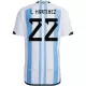 Argentina Lautaro Martinez 22 Hjemmedrakt Herre VM 2022