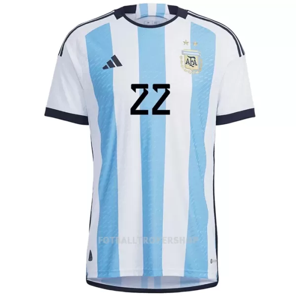 Argentina Lautaro Martinez 22 Hjemmedrakt Herre VM 2022