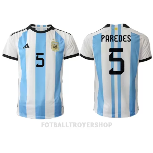 Argentina Leandro Paredes 5 Hjemmedrakt Herre VM 2022