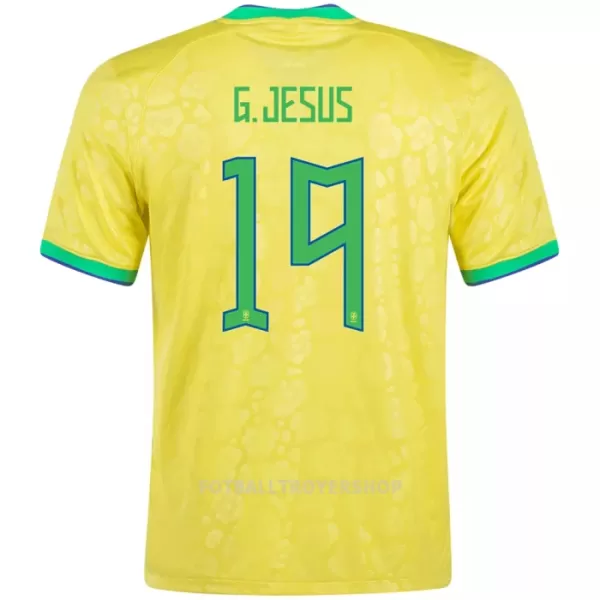 Brasil G. JESUS 19 Hjemmedrakt Herre VM 2022