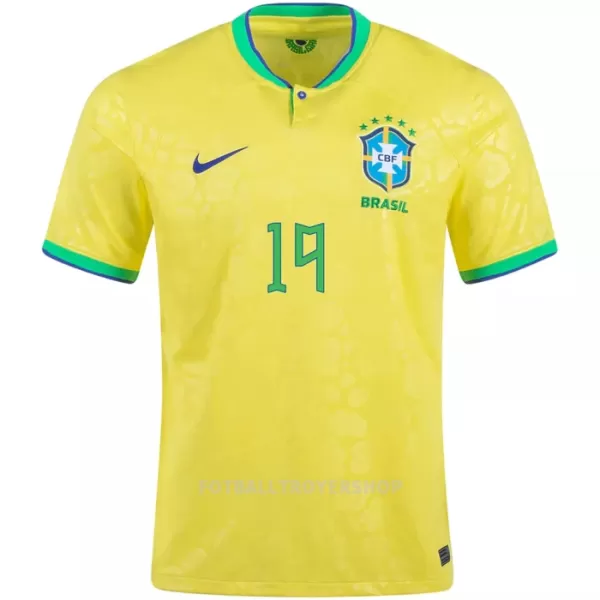 Brasil G. JESUS 19 Hjemmedrakt Herre VM 2022