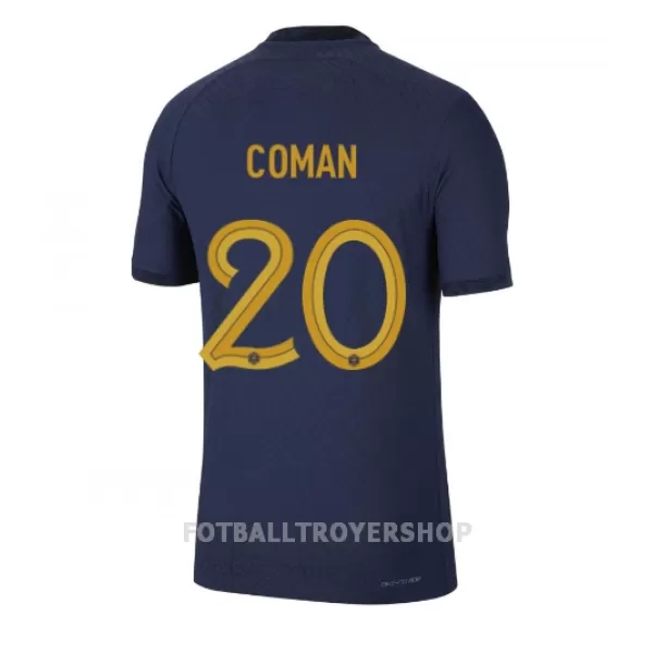 Frankrike Kingsley Coman 20 Hjemmedrakt Herre VM 2022