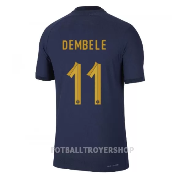 Frankrike Ousmane Dembele 11 Hjemmedrakt Herre VM 2022