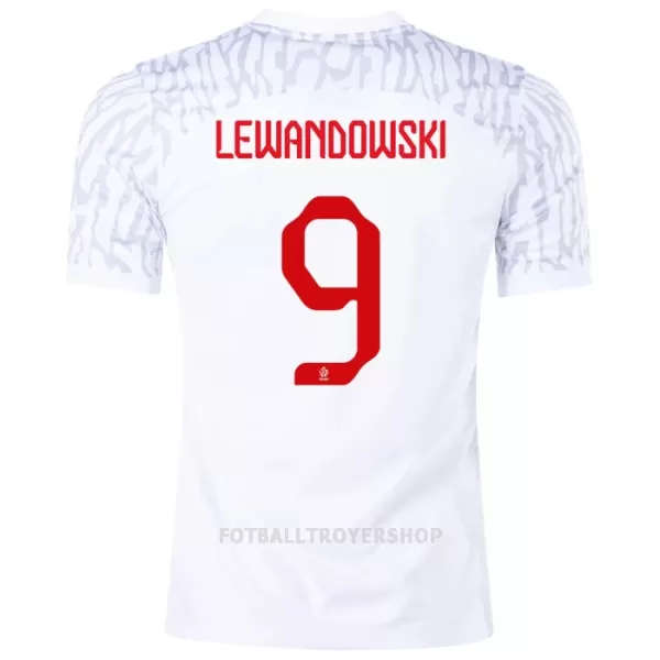 Polen LEWANDOWSKI 9 Hjemmedrakt Herre VM 2022