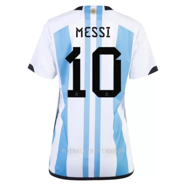 Argentina 3 Star MESSI 10 Drakt Dame VM 2022