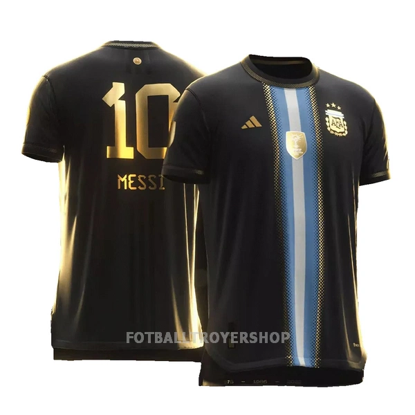 Argentina MESSI 10 Golden Bisht Drakt Herre