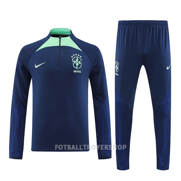 Brasil Kvart-Zip Trenings Collegegenser Herre 2022 Navy