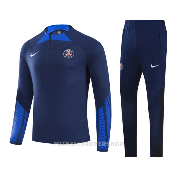 Paris Saint-Germain Kvart-Zip Trenings Collegegenser Barn 22-23 Navy