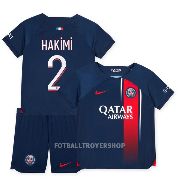 Paris Saint-Germain Hakimi 2 Hjemmedrakt Barn 2023/2024 - med Bukse