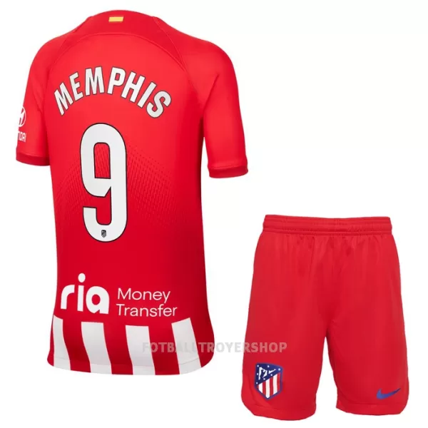 Atlético Madrid Memphis 9 Hjemmedrakt Barn 2023/2024 - med Bukse