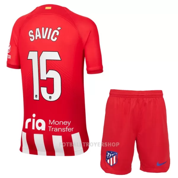 Atlético Madrid Savic 15 Hjemmedrakt Barn 2023/2024 - med Bukse