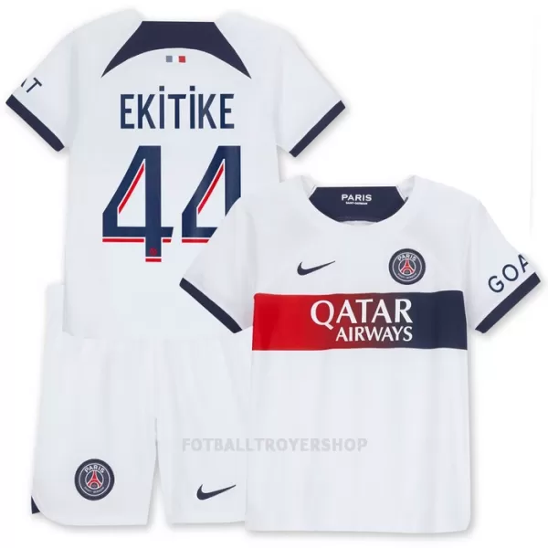 Paris Saint-Germain Ekitike 44 Bortedrakt Barn 2023/2024 - med Bukse