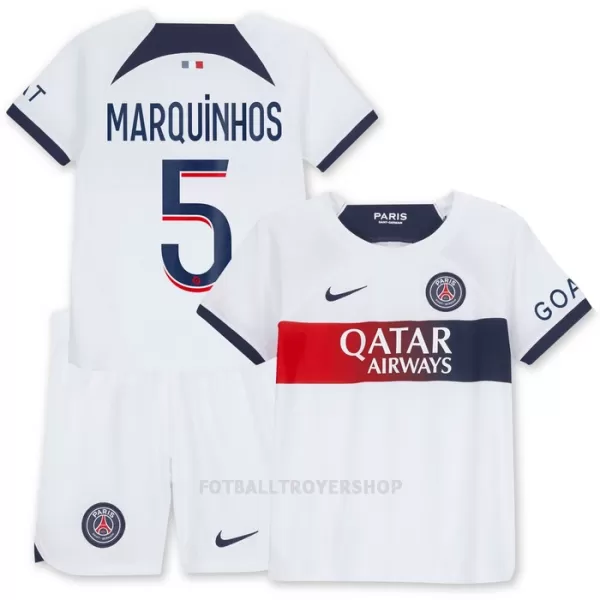 Paris Saint-Germain Marquinhos 5 Bortedrakt Barn 2023/2024 - med Bukse