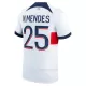 Paris Saint-Germain N.Mendes 25 Bortedrakt Herre 2023/2024