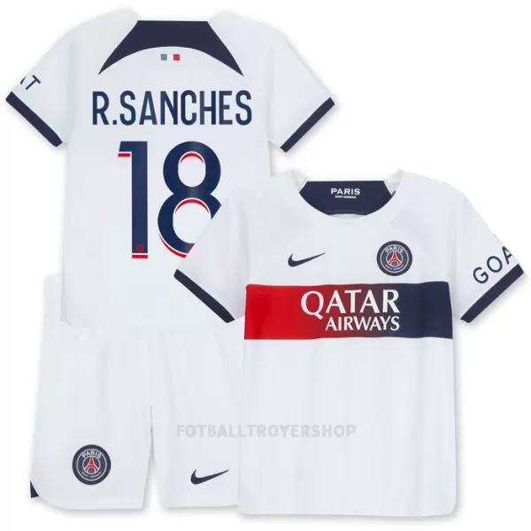 Paris Saint-Germain R.Sanches 18 Bortedrakt Barn 2023/2024 - med Bukse