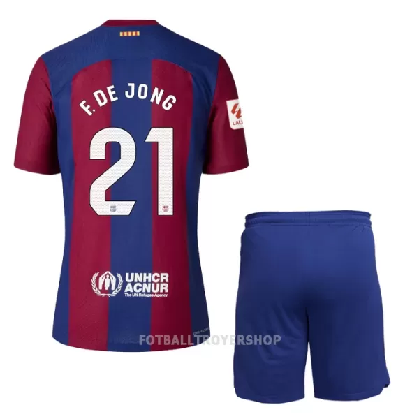 FC Barcelona Frenkie de Jong 21 Hjemmedrakt Barn 2023/2024 - med Bukse