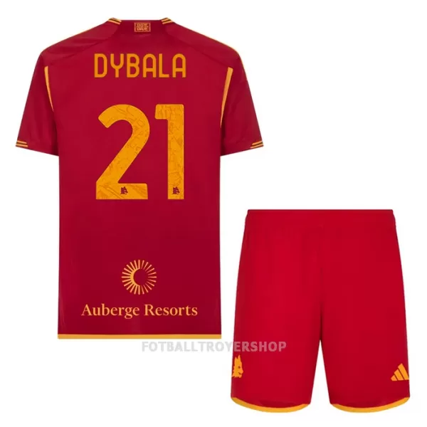 AS Roma Dybala 21 Hjemmedrakt Barn 2023/2024 - med Bukse