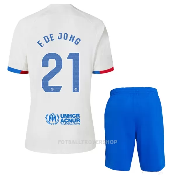 FC Barcelona Frenkie de Jong 21 Bortedrakt Barn 2023/2024 - med Bukse