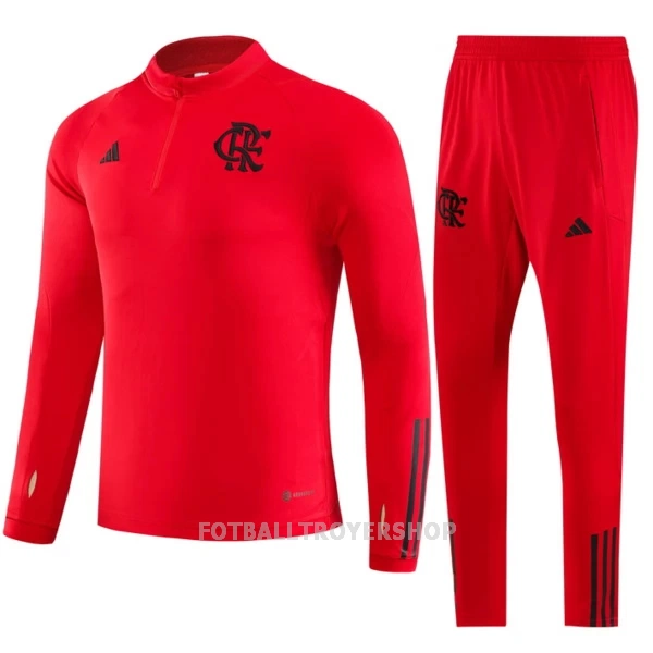 CR Flamengo Kvart-Zip Trenings Collegegenser Set Herre 2023/2024 Rød