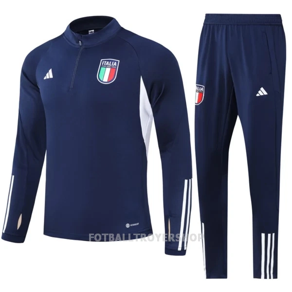 Italia Kvart-Zip Trenings Collegegenser Set Herre 2023/2024 Navy