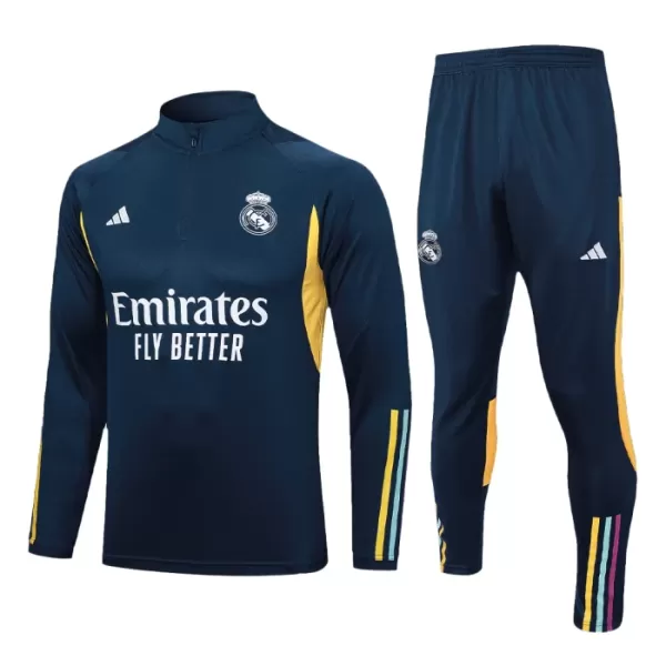 Real Madrid Kvart-Zip Trenings Collegegenser Herre 2023/2024 Navy