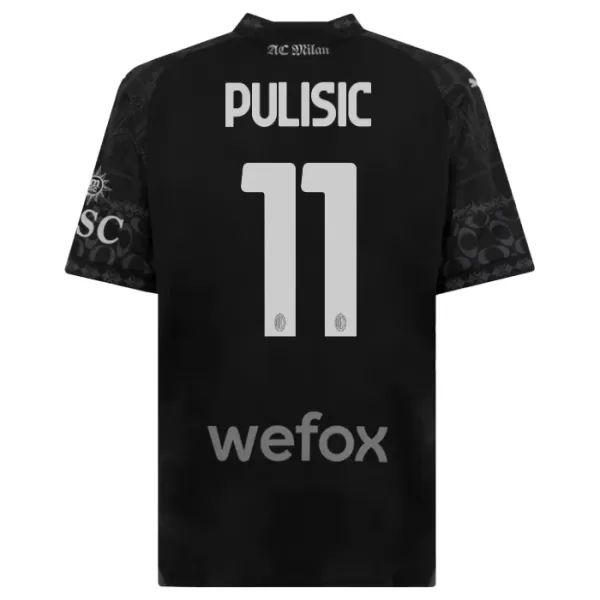 AC Milan Christian Pulisic 11 Fjerdedrakt Herre 2023/2024 Svart