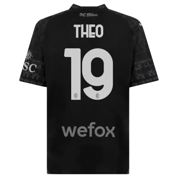 AC Milan Theo Hernandez 19 Fjerdedrakt Herre 2023/2024 Svart