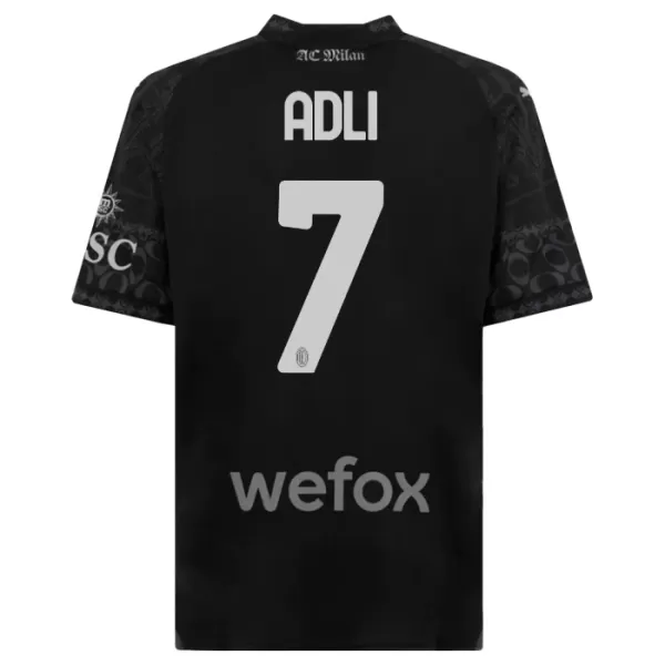 AC Milan Yacine Adli 7 Fjerdedrakt Herre 2023/2024 Svart