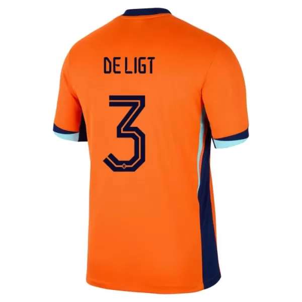 Nederland De Ligt 3 Hjemmedrakt Herre EM 2024