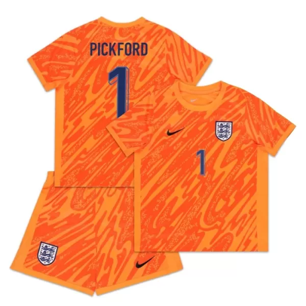 England Pickford 1 Keeper Drakt Barn EM 2024 Oransje